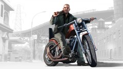 grand theft auto iv video game art video games motorcycle