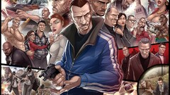 grand theft auto niko bellic artwork video games