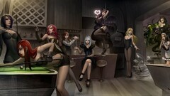 group of women League of Legends Women bar Summoner's Rift Ashe