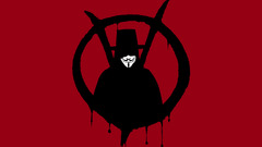 Guy Fawkes V for Vendetta red background