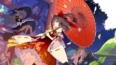 hakurei reimu miko umbrella ibuki suika cirno kirisame marisa