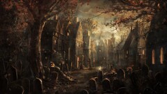 Halloween fantasy art fantasy city