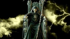 Halloween grim reaper skull death fantasy art
