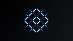 halo reach abstract cyan blue simple black background
