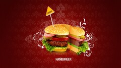 hamburgers meat food digital art