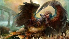 harpy knight wings fictional armor fantasy art fantasy girl