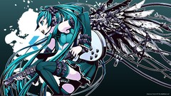 hatsune miku anime girls guitar musical instrument Anime
