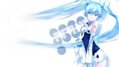 hatsune miku vocaloid Anime anime girls cyan cyan hair