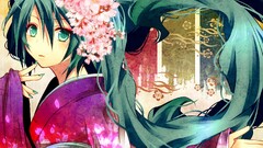 hatsune miku vocaloid blue hair blue eyes Anime cyan hair