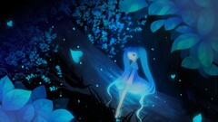 hatsune miku vocaloid fantasy art Anime anime girls cyan