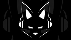 headphones monochrome artwork