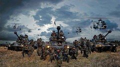 Helicopters military Men soldier vehicle