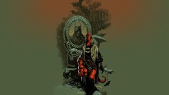 Hellboy comic art Batman