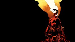 Hellboy comics comic art Simple Background black background
