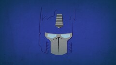 hero optimus prime Transformers blo0p Minimalism blue background