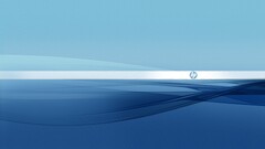 Hewlett Packard logo blue