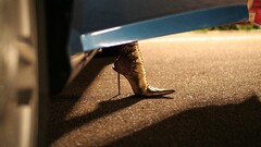 high heels Women feet Car heels women with cars