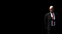 hitman video game art video games tie bald Simple Background