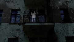 horror balcony ghost urban dark digital art