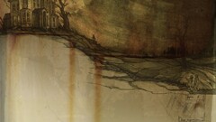 House artwork spooky grunge children sky