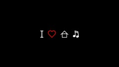 house music Minimalism musical notes heart Simple Background
