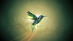 hummingbirds fantasy art Desktopography Animals abstract Birds