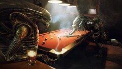humor Aliens alien vs predator creature beer pool table horror