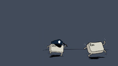 humor computer Minimalism gray gray background police