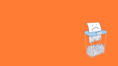 humor Minimalism orange background