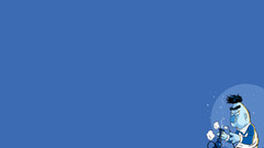 humor Simple Background artwork smoking blue blue background