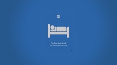 humor Simple Background simple blue background digital art bed