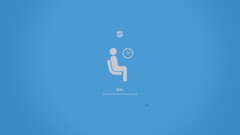 humor Simple Background simple blue background digital art
