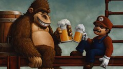 humor Super Mario donkey kong beer artwork video games alcohol