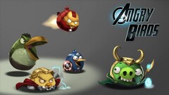 humor The Avengers angry birds Hulk thor Iron Man loki Crossover