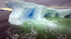 ice Sea water iceberg Arctic nature sea foam
