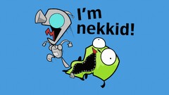 Invader Zim nickelodeon gir humor blue blue background