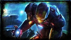 Iron Man grunge artwork digital art Marvel Cinematic Universe