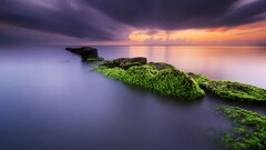 Island sky clouds nature