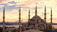 Istanbul Sultan Ahmed Mosque Turkey mosque architecture sky