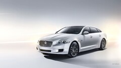 Jaguar XJ Car jaguar silver cars vehicle British cars