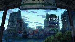 Japan Anime apocalyptic McDonald's ruin