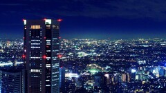 Japan City cityscape night lights Asia