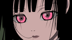jigoku shoujo anime girls Anime pink eyes dark hair face