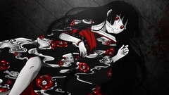 jigoku shoujo enma ai anime girls Anime dark hair red black