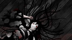 jigoku shoujo kimono enma ai anime girls dark hair long hair