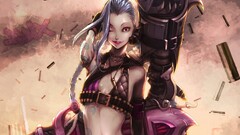 Jinx (League of Legends) League of Legends blue hair