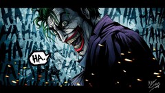 joker Batman comics cyan