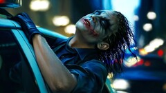 joker police Movies Dark Knight Trilogy police cars makeup cyan