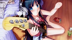 k - on anime girls Anime akiyama mio bass guitars Music guitar