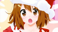 k - on hirasawa yui Anime anime girls Christmas open mouth